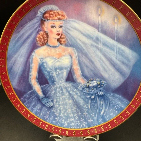 Barbie Bride To Be Porcelain 1990 Collector Plate Morton Danbury Mint  #G7860 - Picture 3 of 5